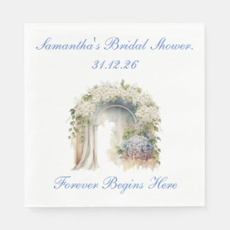 Serviette En Papier Serviettes de mariage florales rêveuses