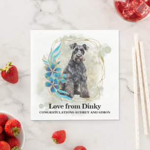 Serviette En Papier Serviettes de mariage Kerry Blue Terrier avec phot