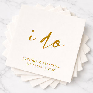 Serviette En Papier Serviettes de mariage Lot de serviettes I Do or