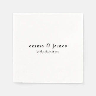 Serviette En Papier Serviettes de Mariage minimaliste modernes
