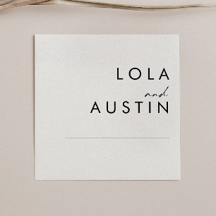 Serviette En Papier Serviettes de Mariage minimaliste modernes