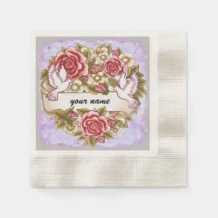 Serviette En Papier Serviettes de mariage "Moi, je t'épouse"