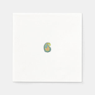 Serviette En Papier Serviettes de mariage Paisley Décor élégant Boho