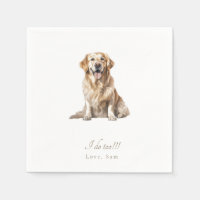 Serviettes de mariage personnalisées avec animal d