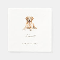 Serviettes de mariage personnalisées avec Labrado 