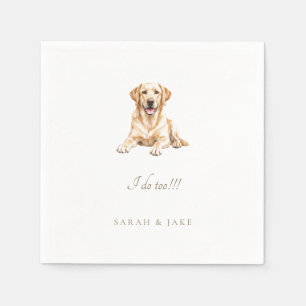 Serviette En Papier Serviettes de mariage personnalisées avec Labrado 