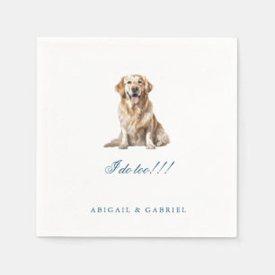 Serviette En Papier Serviettes de mariage personnalisées pour animaux