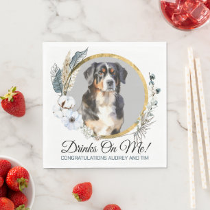 Serviette En Papier Serviettes de mariage pour chien de montagne berno