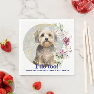 Serviette En Papier Serviettes de mariage pour chien Terrier Dandie Di