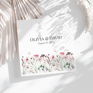 Serviette En Papier Serviettes de mariage Prairie Poppy Rose