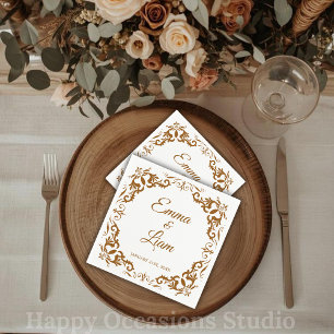 Serviette En Papier Serviettes de mariage rustiques mexicaines