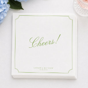 Serviette En Papier Serviettes de mariage vert Citrus Cheers