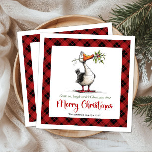 Serviette En Papier Serviettes de Noël drôles et fantaisistes Canard f
