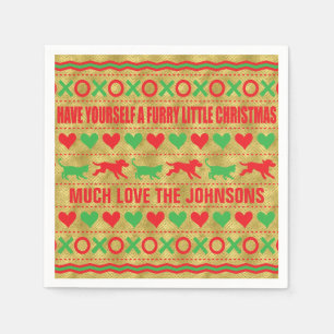 Serviette En Papier Serviettes de Noël personnalisées "FurryChristmas"