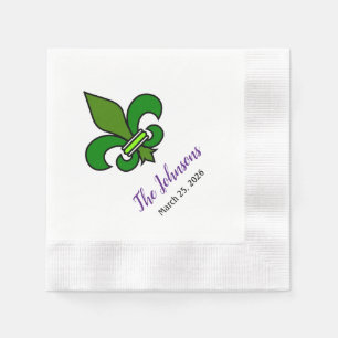 Serviette En Papier Serviettes de papeterie Mardi Gras Fleur de Lis