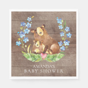 Serviette En Papier Serviettes de papier de baby shower d'ours de