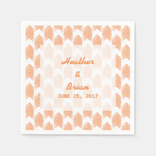 Serviette En Papier Serviettes de papier de flèches tribales oranges