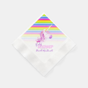 Serviette En Papier Serviettes de partie de baby shower d'arc-en-ciel