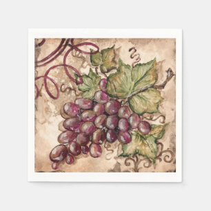 Serviette En Papier Serviettes de raisin rustiques
