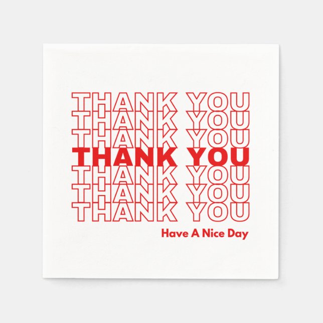 Serviette En Papier Serviettes de remerciement (Devant)