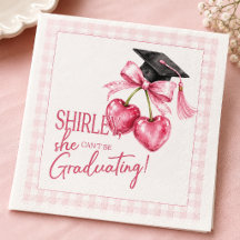 Serviettes de remise des diplômes Cerise, Coquette