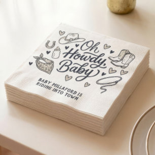 Serviette En Papier Serviettes de salle de bain Oh Howdy Baby Cowboy B