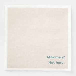 Serviette En Papier Serviettes de Seder de Pâque drôles - Afikomen ?