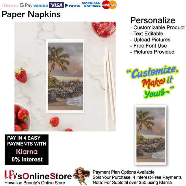 Serviette En Papier Serviettes de serviettes de toilette clients Sunse (Sunset Beach Tables Kitchen Restaurant Decor Paper Guest Towels 12.)