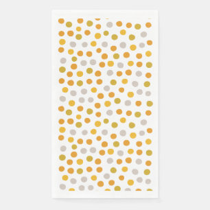 Serviette En Papier Serviettes de soirée à points de polka Jaune