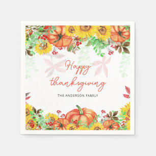 Serviette En Papier Serviettes de Thanksgiving pour la chute de citrou