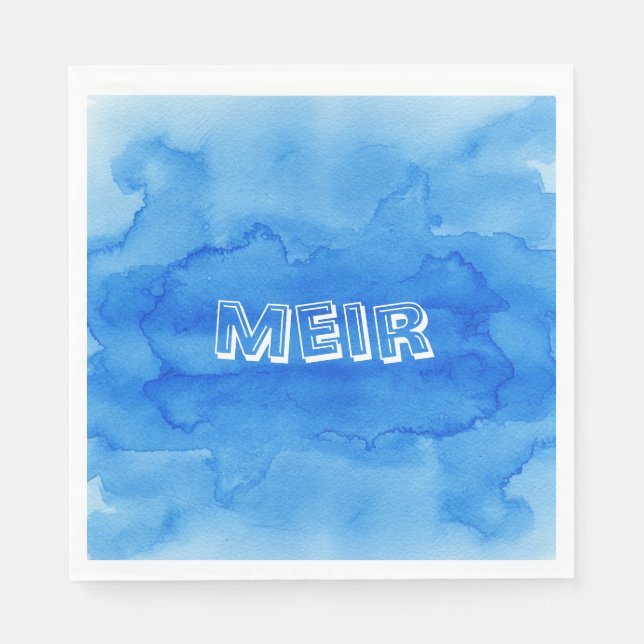 Serviette En Papier serviettes de toilette de couleur bleue (Devant)