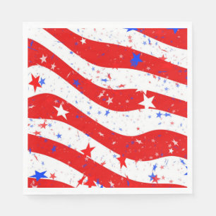 Serviette En Papier Serviettes de toilette Stars and Stripes Party