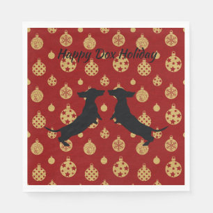 Serviette En Papier Serviettes de vacances Red et Gold
