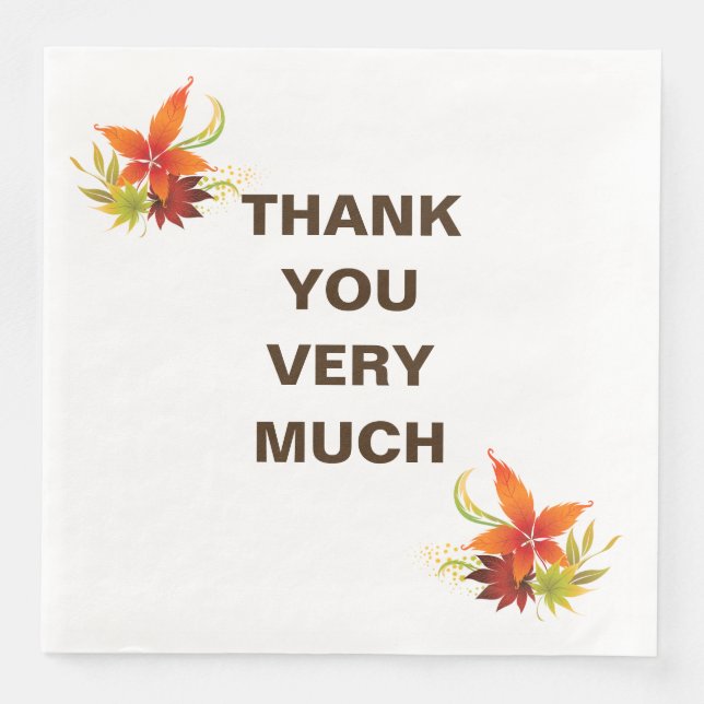 Serviette En Papier Serviettes de vacances Thanksgiving (Devant)