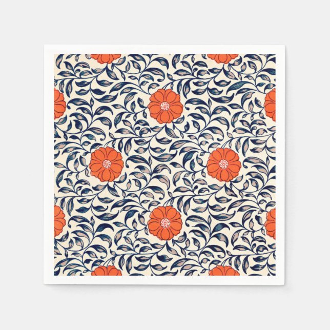 Serviette En Papier Serviettes décoratives à motifs floraux (Devant)