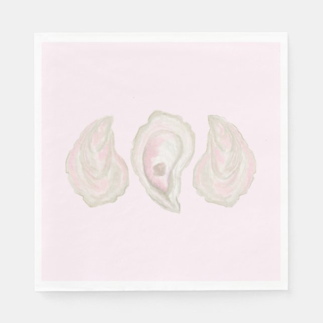Serviette En Papier Serviettes d'huître rose (Devant)