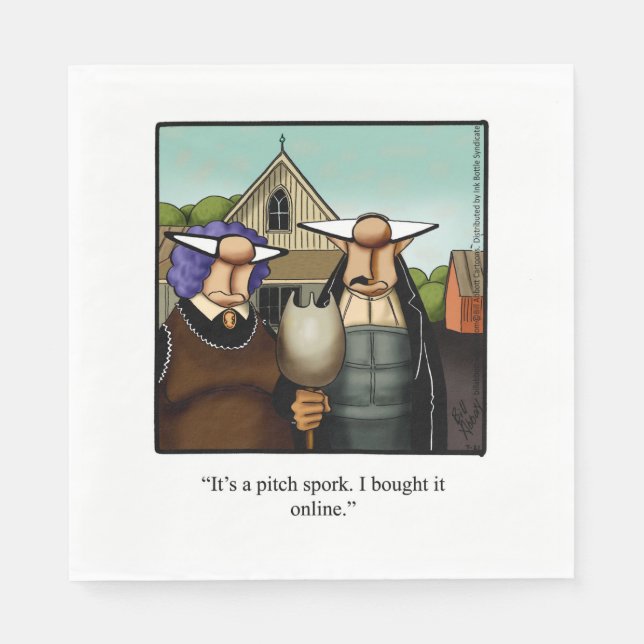 Serviette En Papier Serviettes d'Humour de Thanksgiving (Devant)