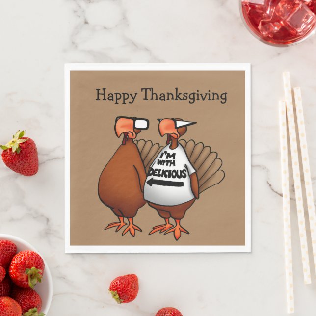 Serviette En Papier Serviettes d'Humour de Thanksgiving (En situation)