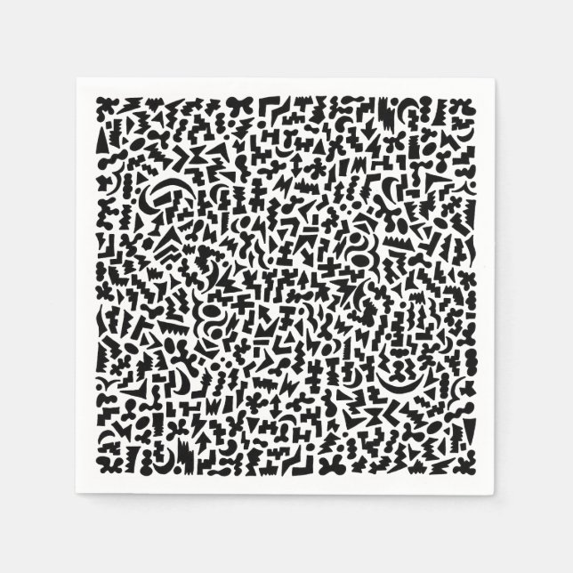 Serviette En Papier Serviettes Doodle (Devant)