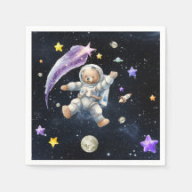 Serviettes d'ours pour astronautes| Fête à thème s