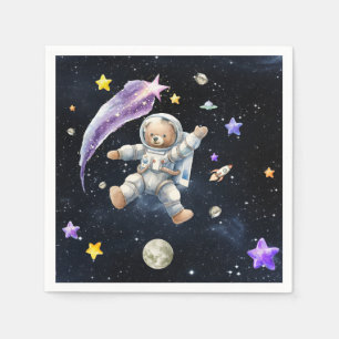Serviette En Papier Serviettes d'ours pour astronautes Fête à thème s