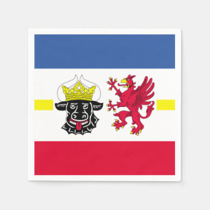 Serviette En Papier Serviettes Drapeau de Mecklembourg-Poméranie-Occid