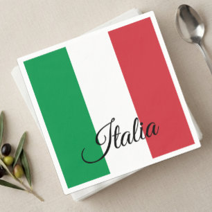 Serviette En Papier Serviettes drapeau italien, voyage, fête Italie /