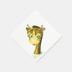 Serviette En Papier Serviettes Drôle de Girafe