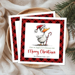 Serviette En Papier Serviettes drôles et fantaisistes de Noël avec une