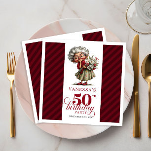 Serviette En Papier Serviettes drôles pour fête d'anniversaire des 50