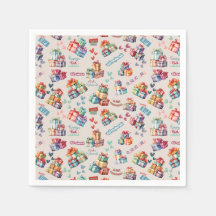 Serviettes Eid Mubarak – Boîtes Cadeaux Colorées