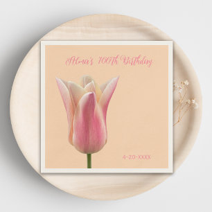 Serviette En Papier Serviettes élégantes à motif floral Tulipe pour 10