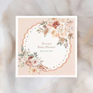 Serviette En Papier Serviettes élégantes Bohème Florales Neutres pour 