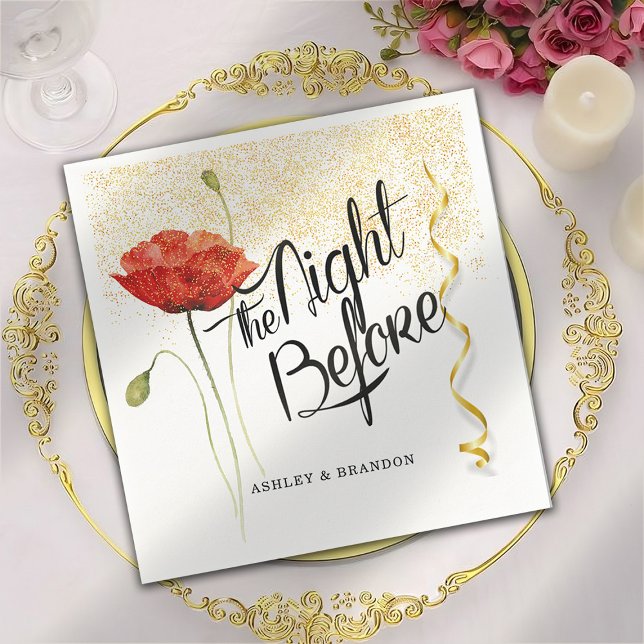 Serviette En Papier Serviettes Élégantes Minimales La Nuit Avant la Ré (Créateur téléchargé)